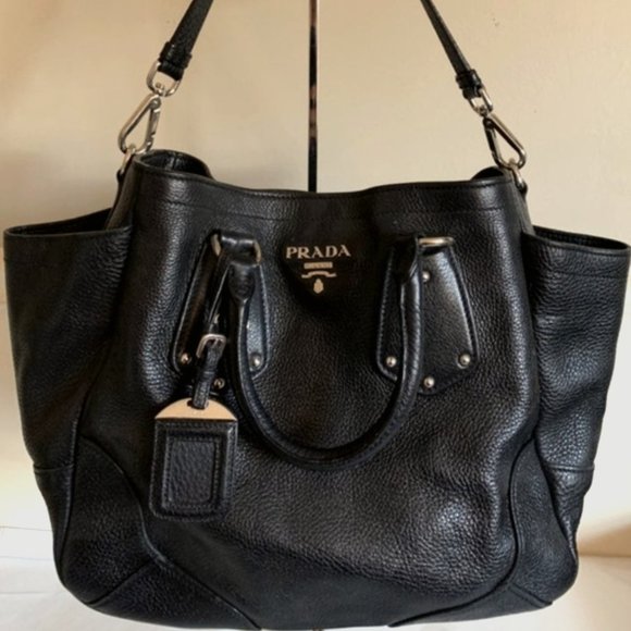 PRADA Vitello Diano Side Pocket Bag - Picture 1 of 5